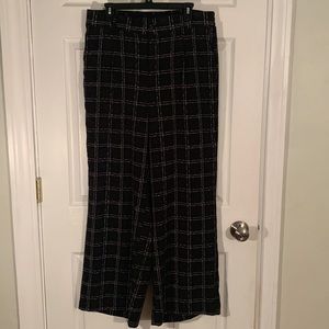 Torrid Black Plaid Wide Leg Trousers Size 10 167